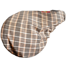 Load image into Gallery viewer, 5/A Baker plaid saddle dust cover on a white background