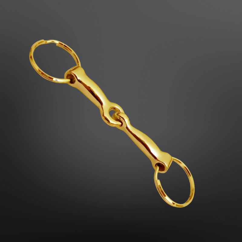 Western Equestrian Dee Ring Snaffle Bit Keychain