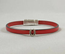 Load image into Gallery viewer, Leather Horse Shoe Bracelet
