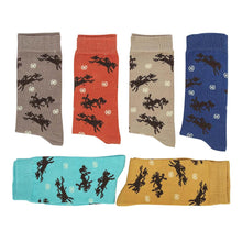 Load image into Gallery viewer, AWST Int'l Lila Bucking Horses Socks 6-pack