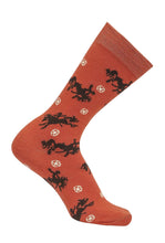 Load image into Gallery viewer, AWST Int'l Lila Bucking Horses Socks 6-pack