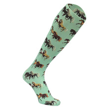 Load image into Gallery viewer, AWST Int'l Lila Horse Pairs Socks- 3 pack