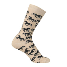 Load image into Gallery viewer, AWST Int'l Ladies "Lila" Galloping Horses Crew Socks- 6 Pack
