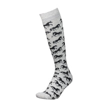 Load image into Gallery viewer, AWST Int'l Ladies "Lila" Galloping Horses Knee Socks - 6 Pack