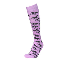 Load image into Gallery viewer, AWST Int'l Ladies "Lila" Galloping Horses Knee Socks - 6 Pack