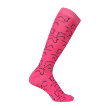 Load image into Gallery viewer, AWST Int'l Ladies Horse Heads Knee Socks - 6 pack