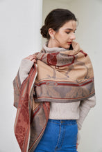 Load image into Gallery viewer, AWST Int'l Baroque Horses Acrylic Cashmere Scarf