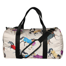 Load image into Gallery viewer, AWST Int'l Lila Horses in Blankets Gear Bag