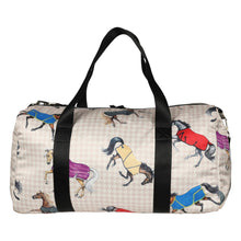 Load image into Gallery viewer, AWST Int'l Lila Horses in Blankets Gear Bag