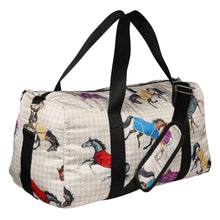 Load image into Gallery viewer, AWST Int'l Lila Horses in Blankets Gear Bag