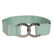 Load image into Gallery viewer, Dapplebay Horse Shoe Elastic Belt-Dusty Teal