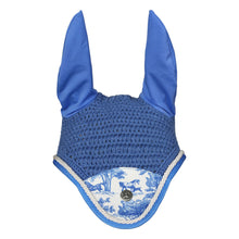 Load image into Gallery viewer, Dapplebay Equestrian Toile Pony Fly Veil-Blue/White