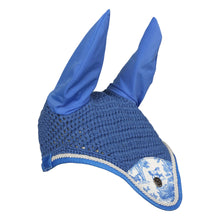 Load image into Gallery viewer, Dapplebay Equestrian Toile Pony Fly Veil-Blue/White