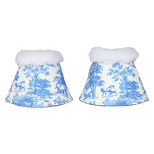 Load image into Gallery viewer, Dapplebay Equestrian Toile Bell Boots-Blue/White