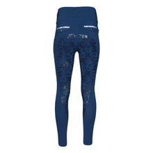 Load image into Gallery viewer, Dapplebay Kids Equestrian Toile Essential Tights-Bright Navy