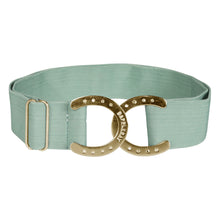 Load image into Gallery viewer, Dapplebay Horse Shoe Elastic Belt-Dusty Teal