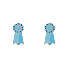 Load image into Gallery viewer, Dapplebay Horse Show Number Pins - Blue Ribbon