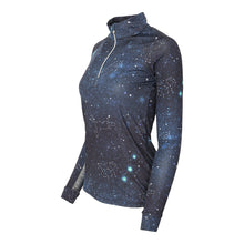 Load image into Gallery viewer, Dapplebay Midnight Constellation Ladies 1/4 Zip Riding Top