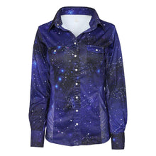 Load image into Gallery viewer, Dapplebay Constellation Western Shirt-Navy/Multi