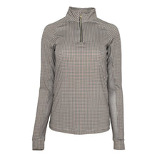 Load image into Gallery viewer, Dapplebay Bay Houndstooth 1/4 Zip Riding Top