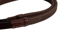 Load image into Gallery viewer, Huntley Equestrian Fancy Stitched Rubber Reins, 5/8" Inch Width