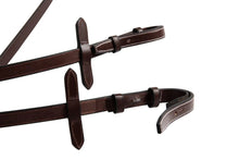 Load image into Gallery viewer, Huntley Equestrian Fancy Stitched Rubber Reins, 5/8" Inch Width