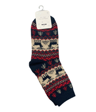 Load image into Gallery viewer, 🎁Reindeer Print Cozy Cabin Socks