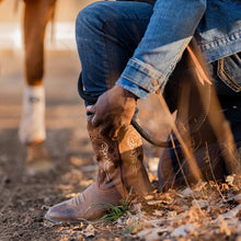Load image into Gallery viewer, TuffRider Men's Lamar Leather Contrast Stitched Wide Square Toe Western Boots