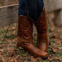 Load image into Gallery viewer, TuffRider Women Colter Embroidered Leather Square Toe Western Boots