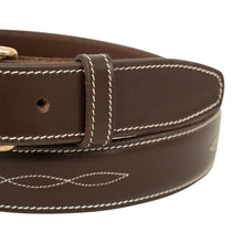 Load image into Gallery viewer, Huntley Fancy Stitched Ladies 1.5" Inch wide belt, Brown