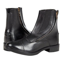 Load image into Gallery viewer, Daisy Clipper Children's Side Zipper Premium Leather Paddock Boots Horse Riding Boots, Black