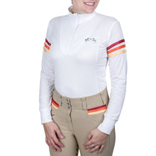 Load image into Gallery viewer, Equine Couture Gradient Long Sleeve Show Shirt w/ Arm Stripes