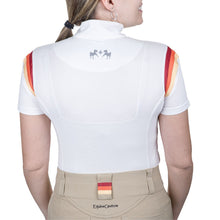 Load image into Gallery viewer, Equine Couture Gradient Short Sleeve Show Shirt w/ Arm Stripes