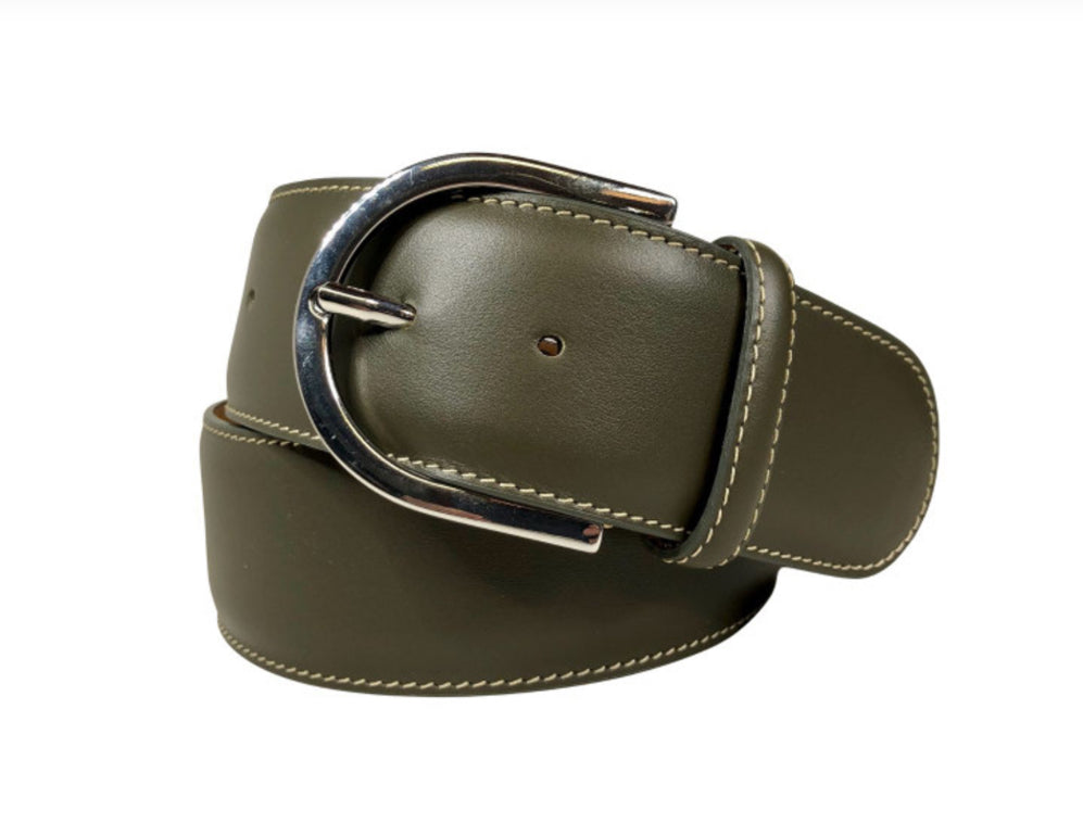 T.S. Leather Contrast Belt