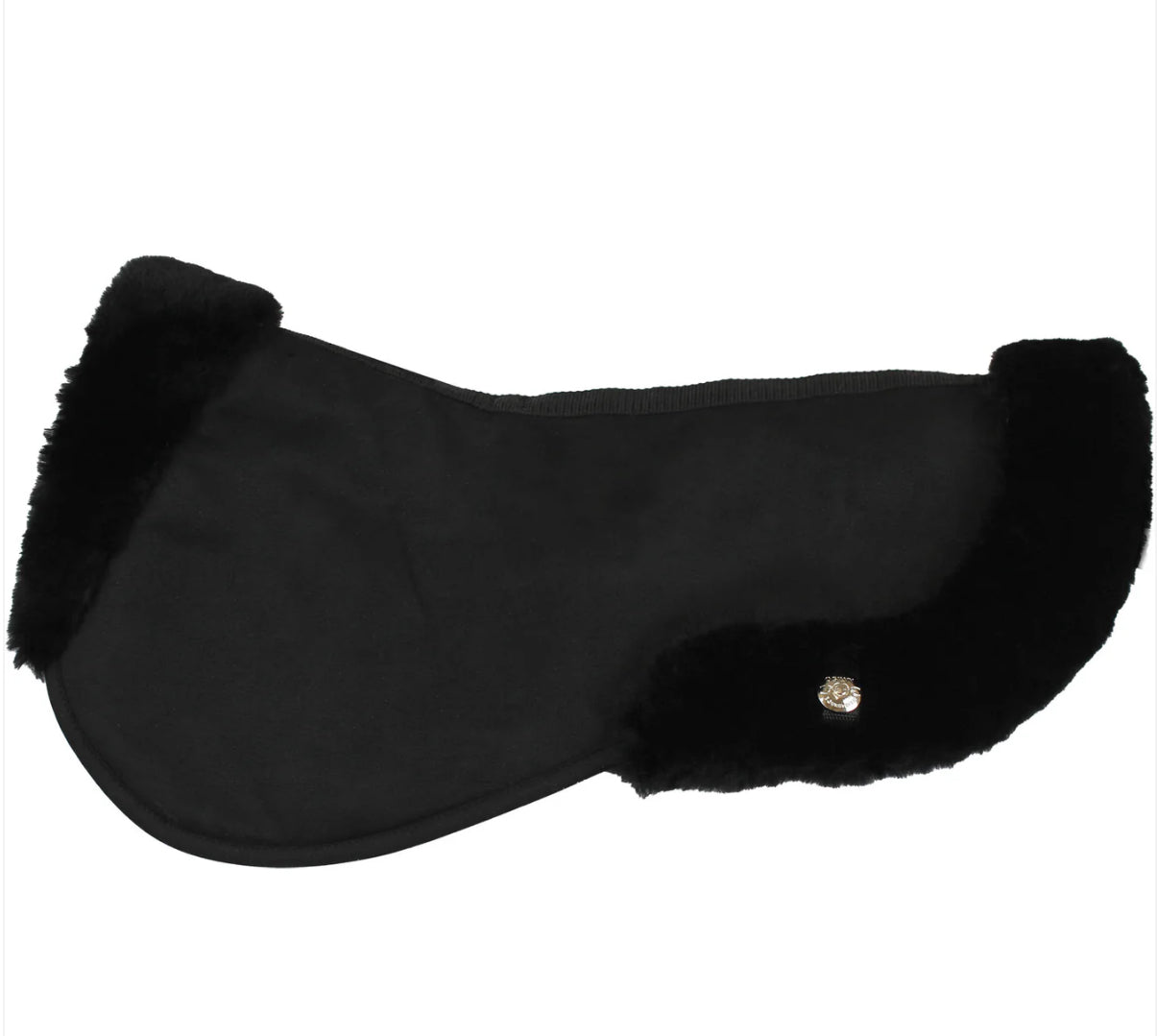 Ogilvy Memory Foam Sheepskin Half Pad Black