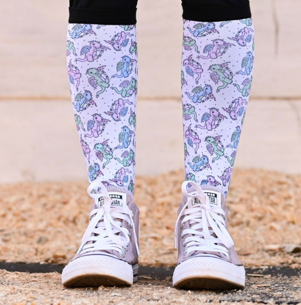 Dreamers&Schemers Youth Socks “On Fire” (Dragon)