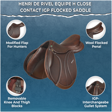 Load image into Gallery viewer, Henri De Rivel Equipe H Close Contact IGP Flocked Saddle