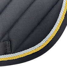 Load image into Gallery viewer, Black Cotton Oblique Euro Saddle Pad