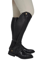 Load image into Gallery viewer, Grand Prix Elite Leather Kids Half Chaps, Black