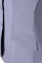Load image into Gallery viewer, Grand Prix Ladies EQJ 3 Button Show Coat, Cadet Blue with Navy Piping