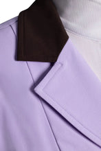 Load image into Gallery viewer, Grand Prix Ladies EQJ 3 Button Show Coat, Lilac with Chocolate Collar