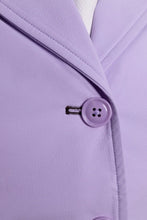 Load image into Gallery viewer, Grand Prix Ladies EQJ 3 Button Show Coat, Lilac with Chocolate Collar
