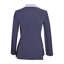 Load image into Gallery viewer, Grand Prix Ladies EQJ 3 Button Show Coat, Navy with Cadet Blue Collar