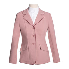 Load image into Gallery viewer, Grand Prix Ladies EQJ 3 Button Show Coat, Rose with Burgundy Piping