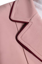 Load image into Gallery viewer, Grand Prix Ladies EQJ 3 Button Show Coat, Rose with Burgundy Piping