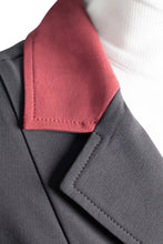 Load image into Gallery viewer, Grand Prix Ladies EQJ Classic 3 Button Show Jacket, Black with Burgundy Collar