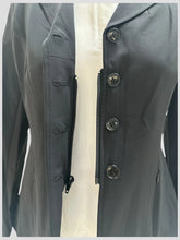 Load image into Gallery viewer, Grand Prix Quinn Show Jacket, 4 Button Front with Hidden Zipper Closure, Black