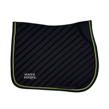 Load image into Gallery viewer, Black Cotton Oblique Euro Saddle Pad