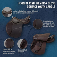 Load image into Gallery viewer, Henri de Rivel Memor-X Close Contact Youth Saddle