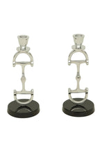 Load image into Gallery viewer, Huntley D Bit Pair of Candlesticks, Pair in Aluminum Silver Finish